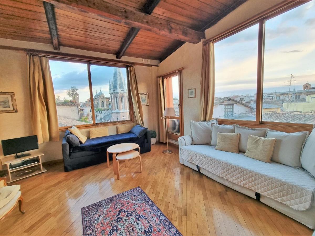 Amazing Panoramic Artist'S Loft Spanish Steps Rom Exterior foto